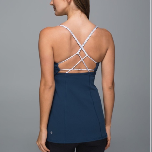 lululemon athletica Tops - Lululemon dancing warrior blue yoga tank top 6